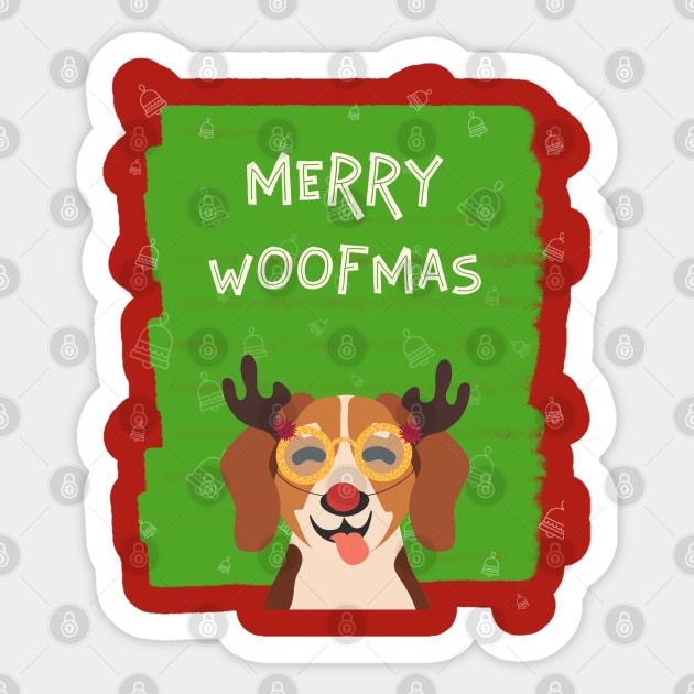 merry woofmas Sticker by natashawilona